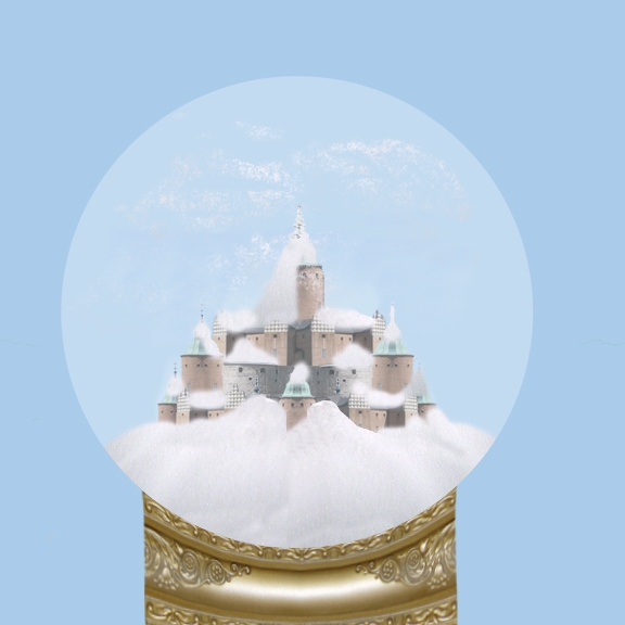 Creation of snow globe: Step 6